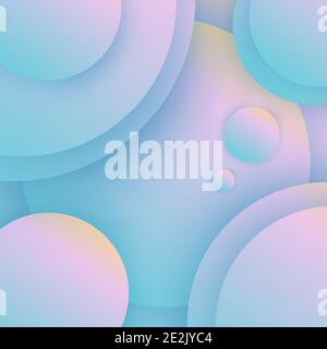 Gradient circles background. Vector illustration, flat design Stock Vector