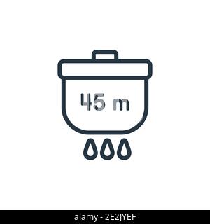 Cooking time outline vector icon. Thin line black cooking time icon, flat vector simple element illustration from editable fast food concept isolated Stock Vector