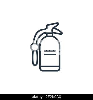 Fire extinguisher outline vector icon. Thin line black fire extinguisher icon, flat vector simple element illustration from editable hotel concept iso Stock Vector