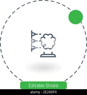 d printer vector icon editable stroke outline icons for web and mobile Stock Vector