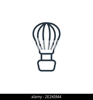 Balloon outline vector icon. Thin line black balloon icon, flat vector simple element illustration from editable accommodation concept isolated stroke Stock Vector