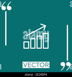 bar chart vector icon Linear icon. Editable stroke line Stock Vector
