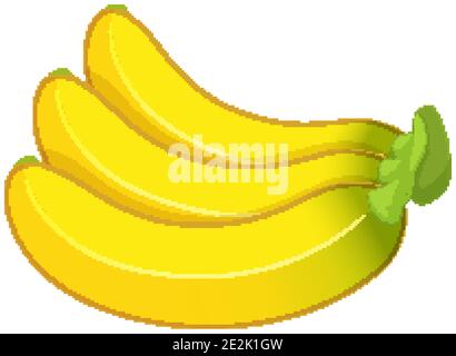 A bunch of fresh bananas. Isolated vector illustration on white background.  Cartoon flat style Stock Vector Image & Art - Alamy