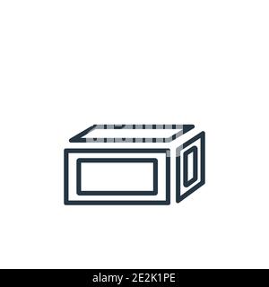 Hexahedron outline vector icon. Thin line black hexahedron icon, flat vector simple element illustration from editable geometry concept isolated strok Stock Vector
