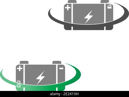 Battery logo icon design template vector illustration Stock Vector