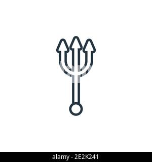 Vector illustration. Hell instrument trident icon Stock Vector Image ...