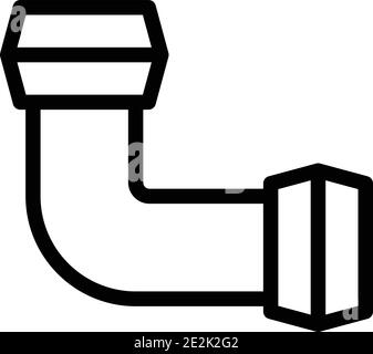 Pvc pipe icon outline vector. Metal tube. Drain system Stock Vector ...
