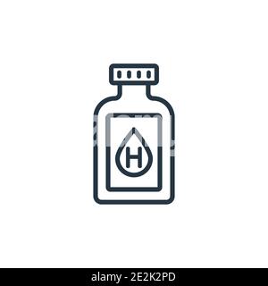 Desinfectant outline vector icon. Thin line black desinfectant icon, flat vector simple element illustration from editable health and medical concept Stock Vector