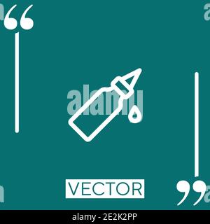 glue vector icon Linear icon. Editable stroke line Stock Vector