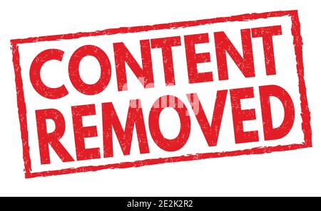 Content removed grunge rubber stamp on white, vector illustration Stock Vector