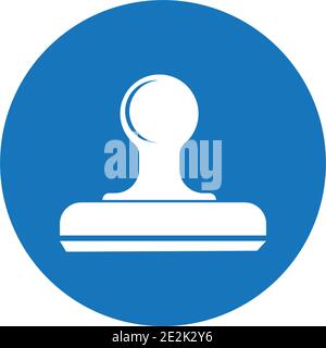 Stamp logo Icon Flat vector illustration design template Stock Vector