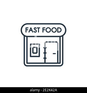 Bistro outline vector icon. Thin line black bistro icon, flat vector simple element illustration from editable food concept isolated stroke on white b Stock Vector