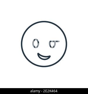 Proud emoji outline vector icon. Thin line black proud emoji icon, flat vector simple element illustration from editable emoji concept isolated on whi Stock Vector