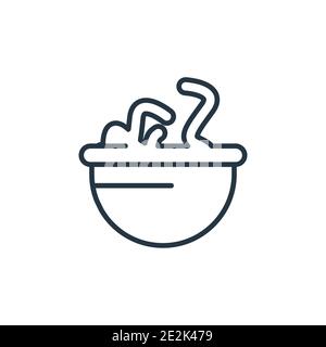 Worms outline vector icon. Thin line black worms icon, flat vector simple element illustration from editable food concept isolated stroke on white bac Stock Vector