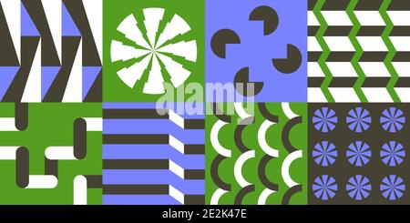 Abstract geometric vector pattern in Neo-Geo style. Layered file. Stock Vector