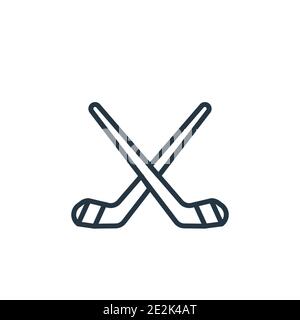 Graph bar outline vector icon. Thin line black graph bar icon, flat vector simple element illustration from editable hockey concept isolated stroke on Stock Vector