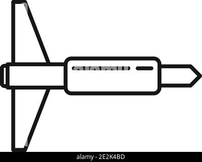 Missile destruction icon, outline style Stock Vector