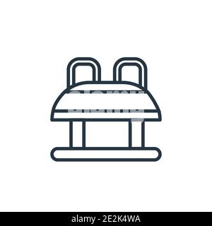 Vaulting horse outline vector icon. Thin line black vaulting horse icon, flat vector simple element illustration from editable gym equipment concept i Stock Vector