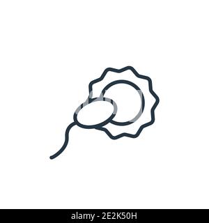 Spermatozoon outline vector icon. Thin line black spermatozoon icon, flat vector simple element illustration from editable health and medical concept Stock Vector