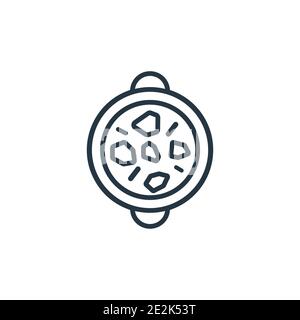 Tikka masala outline vector icon. Thin line black tikka masala icon, flat vector simple element illustration from editable india concept isolated on w Stock Vector