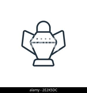 Ancient jar outline vector icon. Thin line black ancient jar icon, flat vector simple element illustration from editable history concept isolated stro Stock Vector