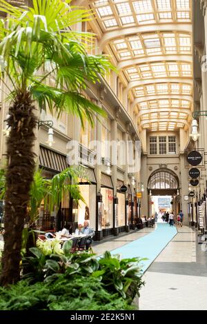 The Maedler-Passage shopping mall in Leipzig, Germany. Stock Photo