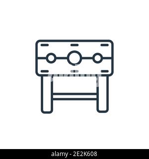Pillory outline vector icon. Thin line black pillory icon, flat vector simple element illustration from editable halloween concept isolated stroke on Stock Vector