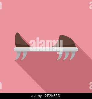Industrial climber spikes icon, flat style Stock Vector