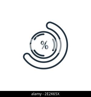 Loading outline vector icon. Thin line black loading icon, flat vector simple element illustration from editable ui concept isolated stroke on white b Stock Vector