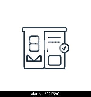 Checkroom outline vector icon. Thin line black checkroom icon, flat vector simple element illustration from editable hotel concept isolated on white b Stock Vector
