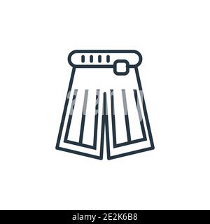 Hakama outline vector icon. Thin line black hakama icon, flat vector simple element illustration from editable fashion concept isolated stroke on whit Stock Vector
