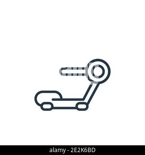 Rowing machine outline vector icon. Thin line black rowing machine icon, flat vector simple element illustration from editable gymandfitness concept i Stock Vector