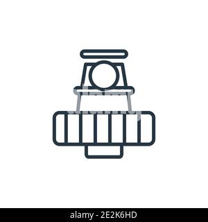 Ratha-yatra outline vector icon. Thin line black ratha-yatra icon, flat vector simple element illustration from editable india concept isolated stroke Stock Vector