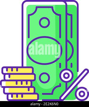 Surcharge RGB color icon Stock Vector