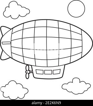 blimp coloring pages