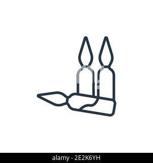 Ampoule outline vector icon. Thin line black ampoule icon, flat vector simple element illustration from editable health and medical concept isolated o Stock Vector