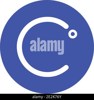 Popular cryptocurrency (altcoin)  icon vector illustration / Celsius[CEL] Stock Vector