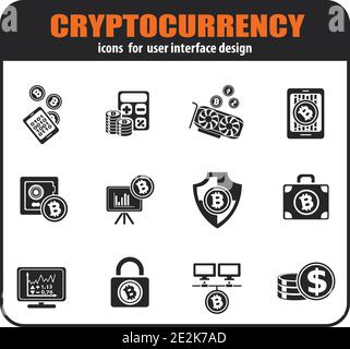 Cryptocurrency and mining icon set Stock Vector Image & Art - Alamy