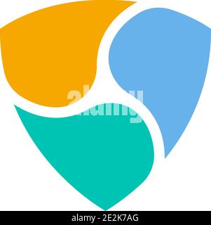 Popular cryptocurrency (altcoin)  icon vector illustration / Nem[XEM] Stock Vector