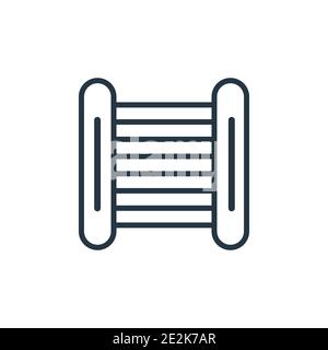Trellis outline vector icon. Thin line black trellis icon, flat vector simple element illustration from editable gymandfitness concept isolated on whi Stock Vector