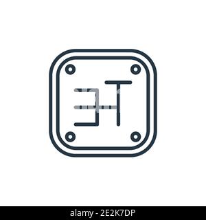 Marathi language outline vector icon. Thin line black marathi language icon, flat vector simple element illustration from editable india concept isola Stock Vector