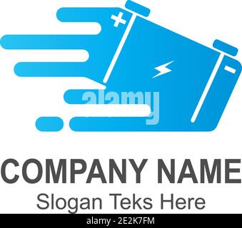 Battery logo icon design template vector illustration Stock Vector