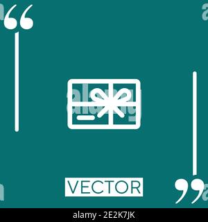 gift card vector icon Linear icon. Editable stroked line Stock Vector