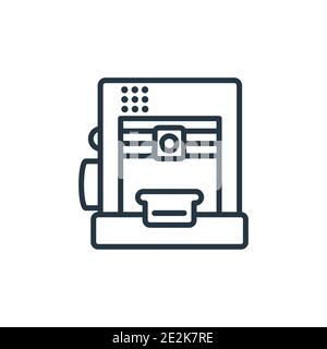 3d printer outline vector icon. Thin line black 3d printer icon, flat vector simple element illustration from editable electronic devices concept isol Stock Vector