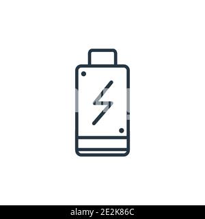Recharge outline vector icon. Thin line black recharge icon, flat vector simple element illustration from editable hardware concept isolated stroke on Stock Vector
