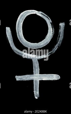 Alchemical Symbols Pluto Inverted Stock Photo