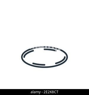 Oval outline vector icon. Thin line black oval icon, flat vector simple element illustration from editable geometric figure concept isolated stroke on Stock Vector