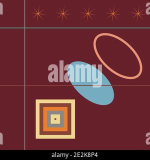 An abstract retro style shape background image. Stock Vector