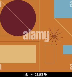 An abstract retro style shape background image. Stock Vector