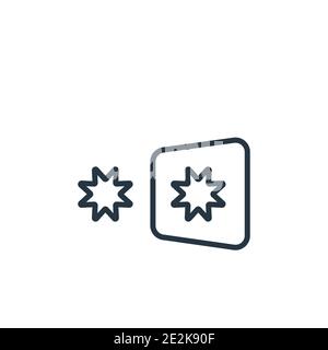 Reflection outline vector icon. Thin line black reflection icon, flat vector simple element illustration from editable geometry concept isolated strok Stock Vector